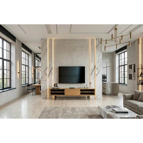 Szafka RTV-65 Drewno Lite Dąb Loft Lakier Rozmiary od 100 cm do 200 cm PREMIUM